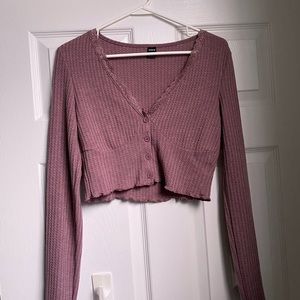 Lettuce Trim Cropped Long Sleeve